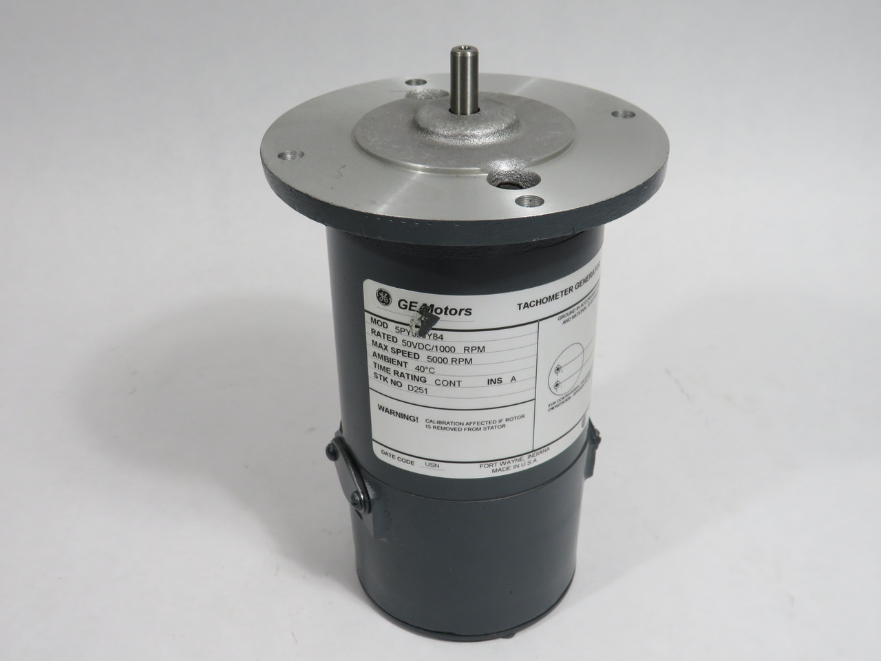 GE Motors 5PY59JY84 Tachometer Generator 1000/5000RPM 50VDC *Dmg'd Label* NOP