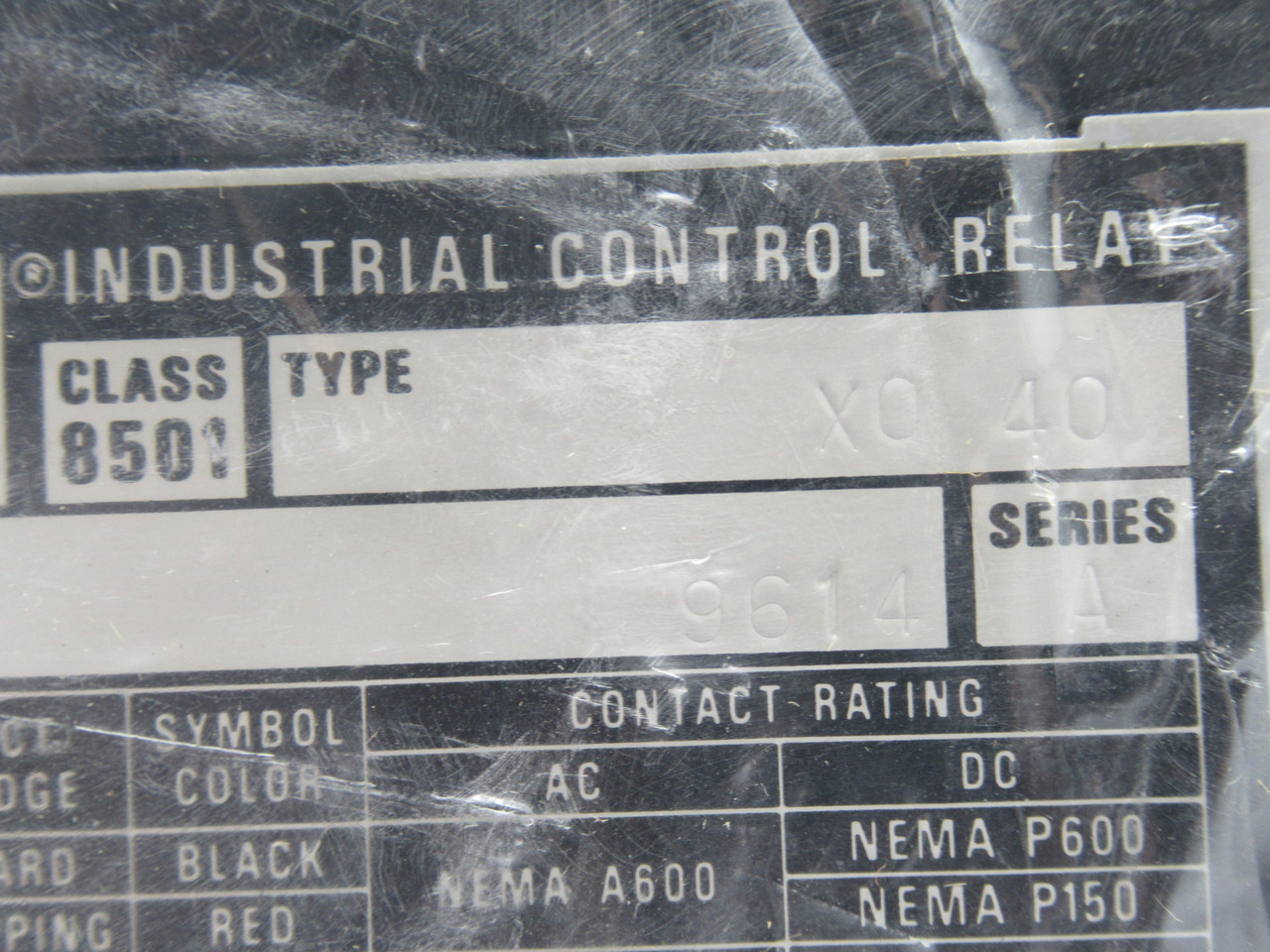 Square D 8501-X040V02 AC Control Relay Series A 110/120V 50/60Hz 20A NEW