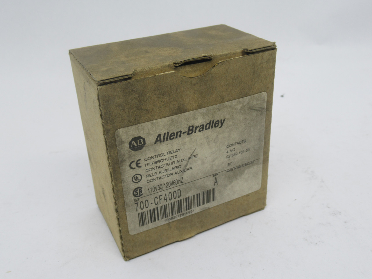 Allen-Bradley 700-CF400D Control Relay Series A 4NO 110/120V 50/60Hz 25A NEW