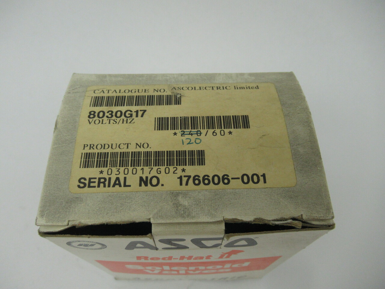 Asco 8030G17 Solenoid Valve 120V 60HZ NEW