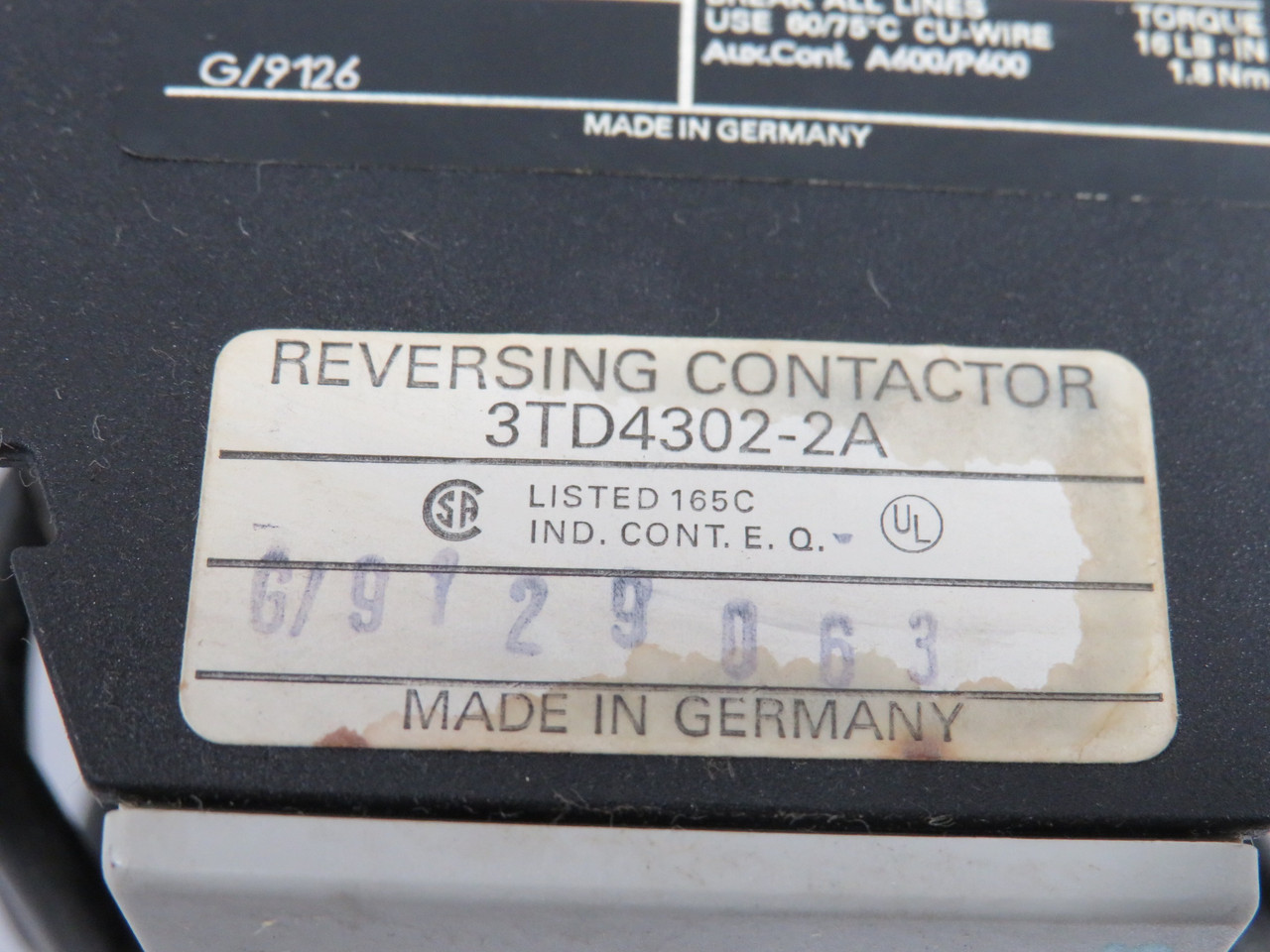 Siemens 3TD4302-2AP6 Contactor 220V@50Hz 240V@60Hz *Damaged Box* NEW