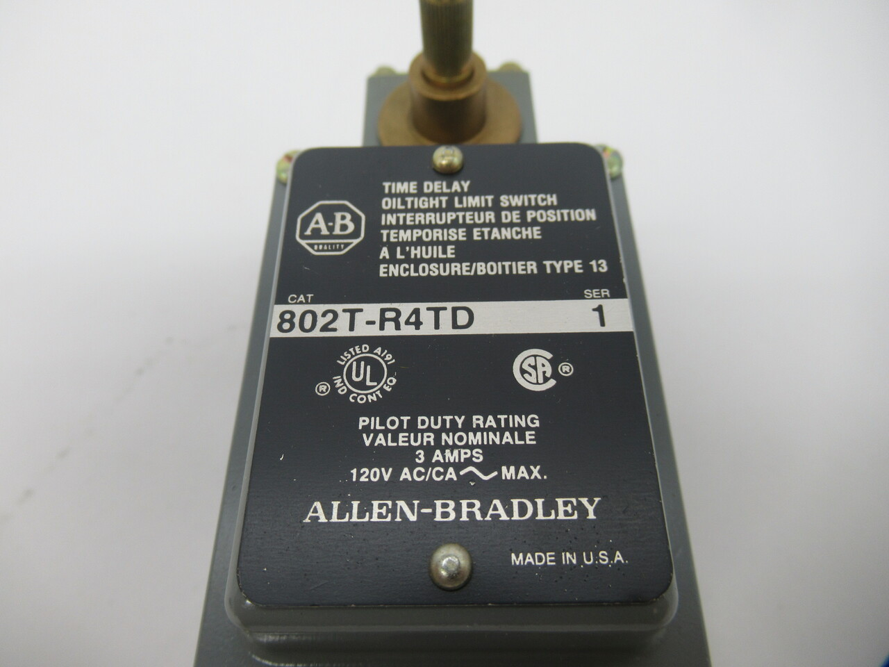 Allen-Bradley 802T-R4TD Series 1 Time Delay Oiltight Limit Switch 3A 120V NEW