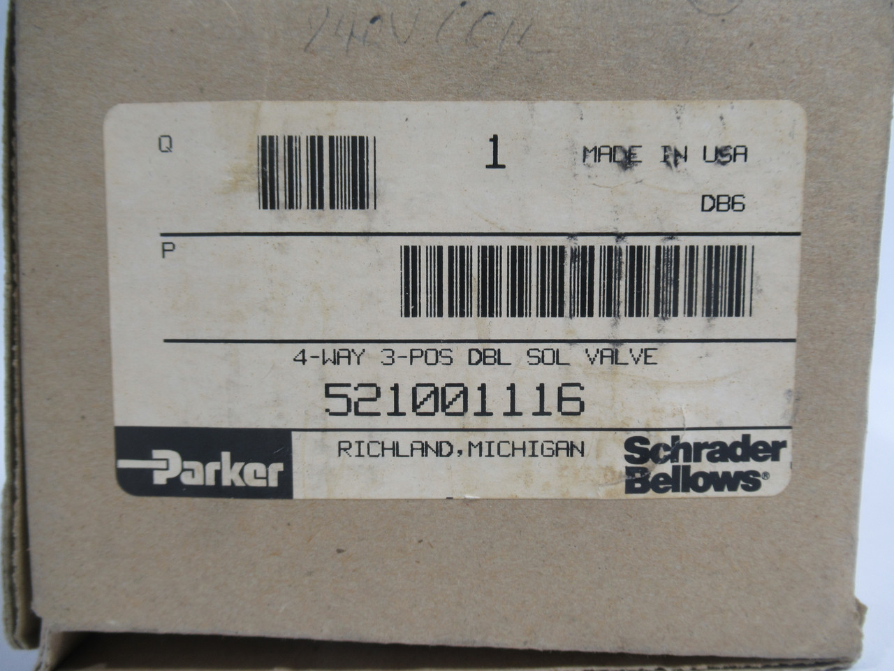 Parker Schrader Bellows 521001116 Solenoid Valve 240V@60Hz 220V@50Hz NEW