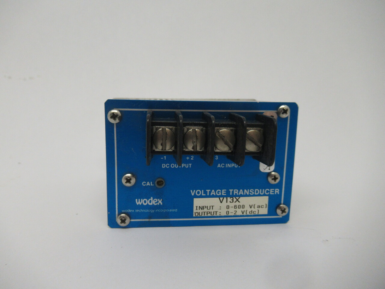 Wodex V13X Voltage Transducer Input 0-600VAC Output 0-2VDC USED