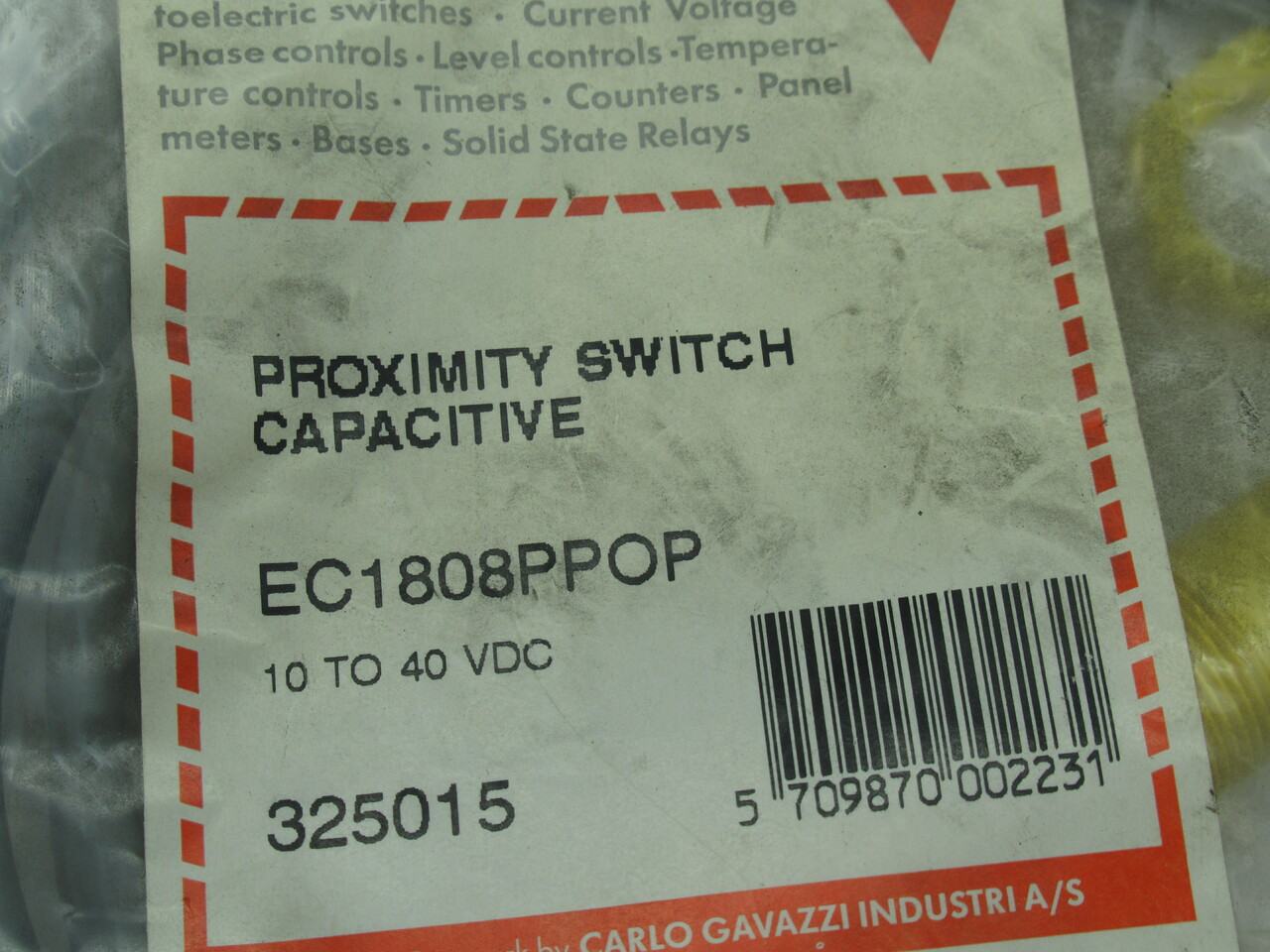 Carlo Gavazzi EC1808PPOP Proximity Switch 200mA 10-40VDC 8mm PNP NWB