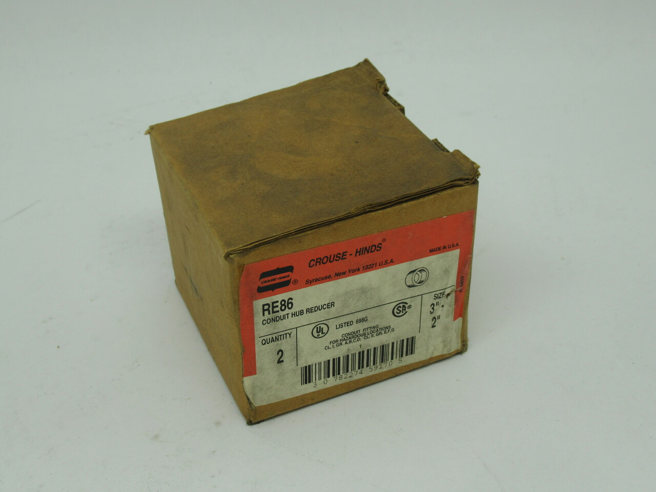 Crouse-Hinds RE86 Explosion Proof Conduit Hub Reducer 3"-2"NPT *Single* NEW
