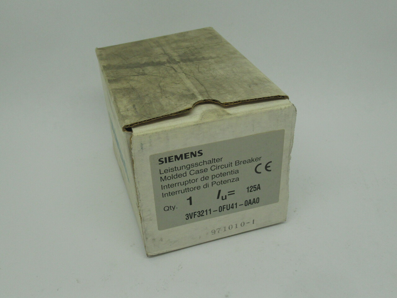 Siemens 3VF3211-0FU41-0AA0 Molded Case Circuit Breaker 125A 415V 50/60Hz NEW