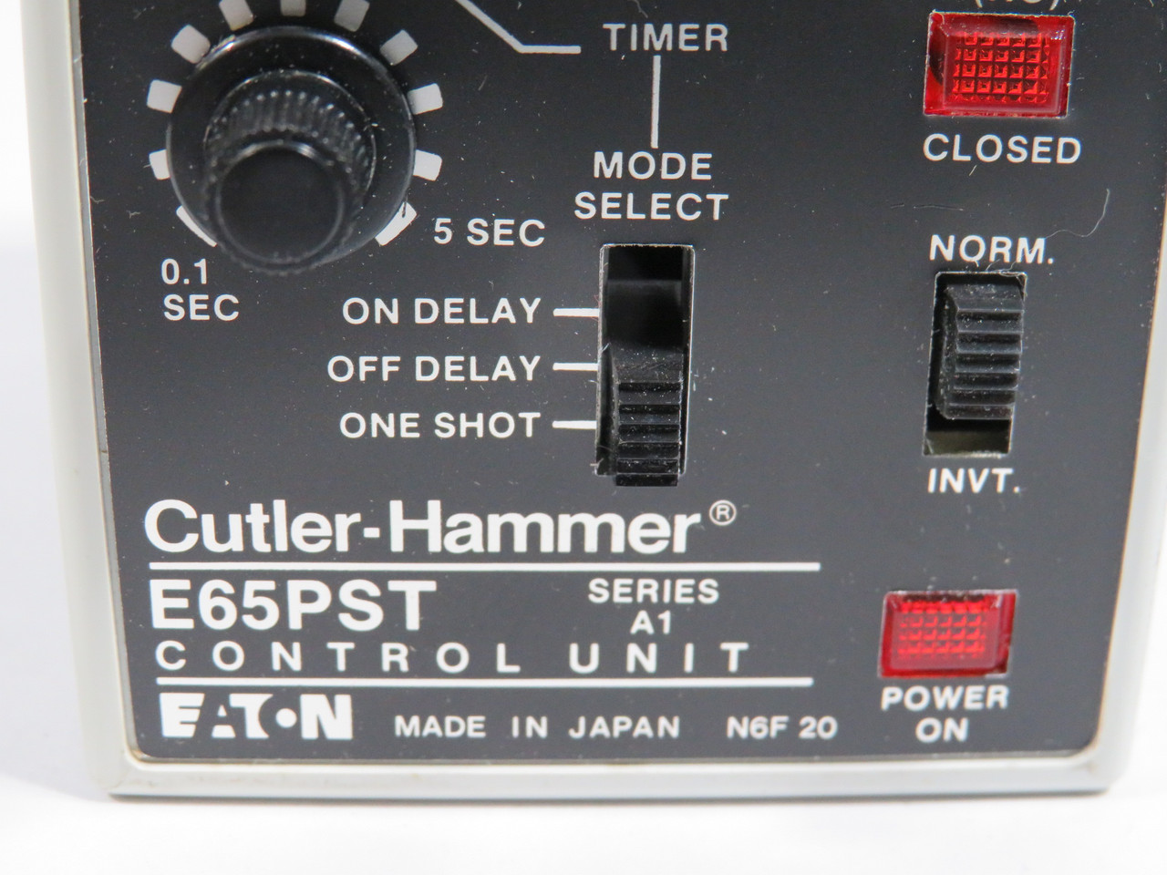 Eaton Cutler-Hammer E65PST Control Unit Delay Timer 0.1-5sec 250V 3A 12-Pin NEW