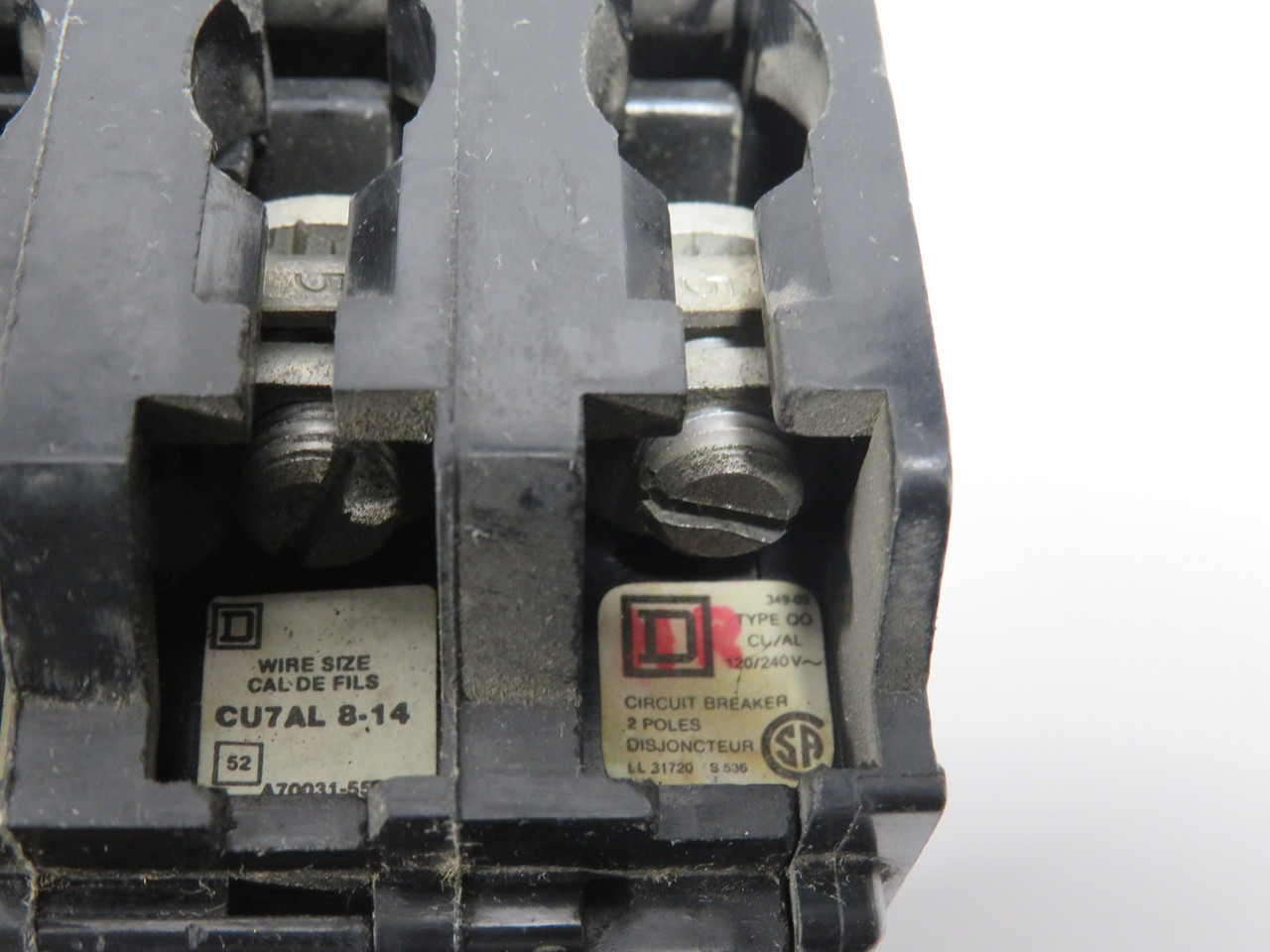 Square D QOB330 Circuit Breaker 30A 120/240V 3-Pole *Missing Screws* USED