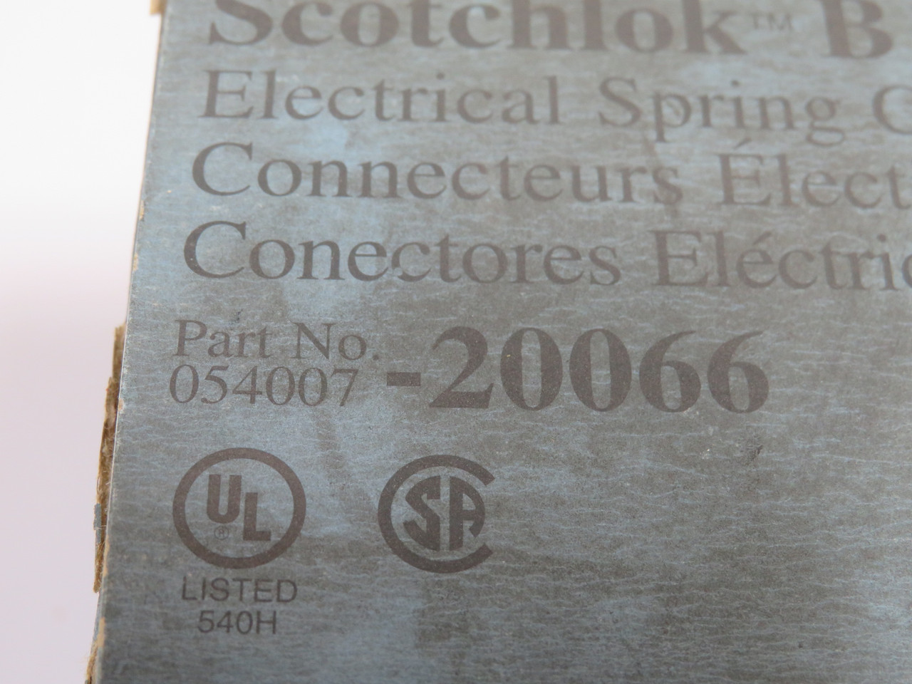 3M 054007-20066 Scotchlok B Electrical Spring Connector 50-Pack NEW