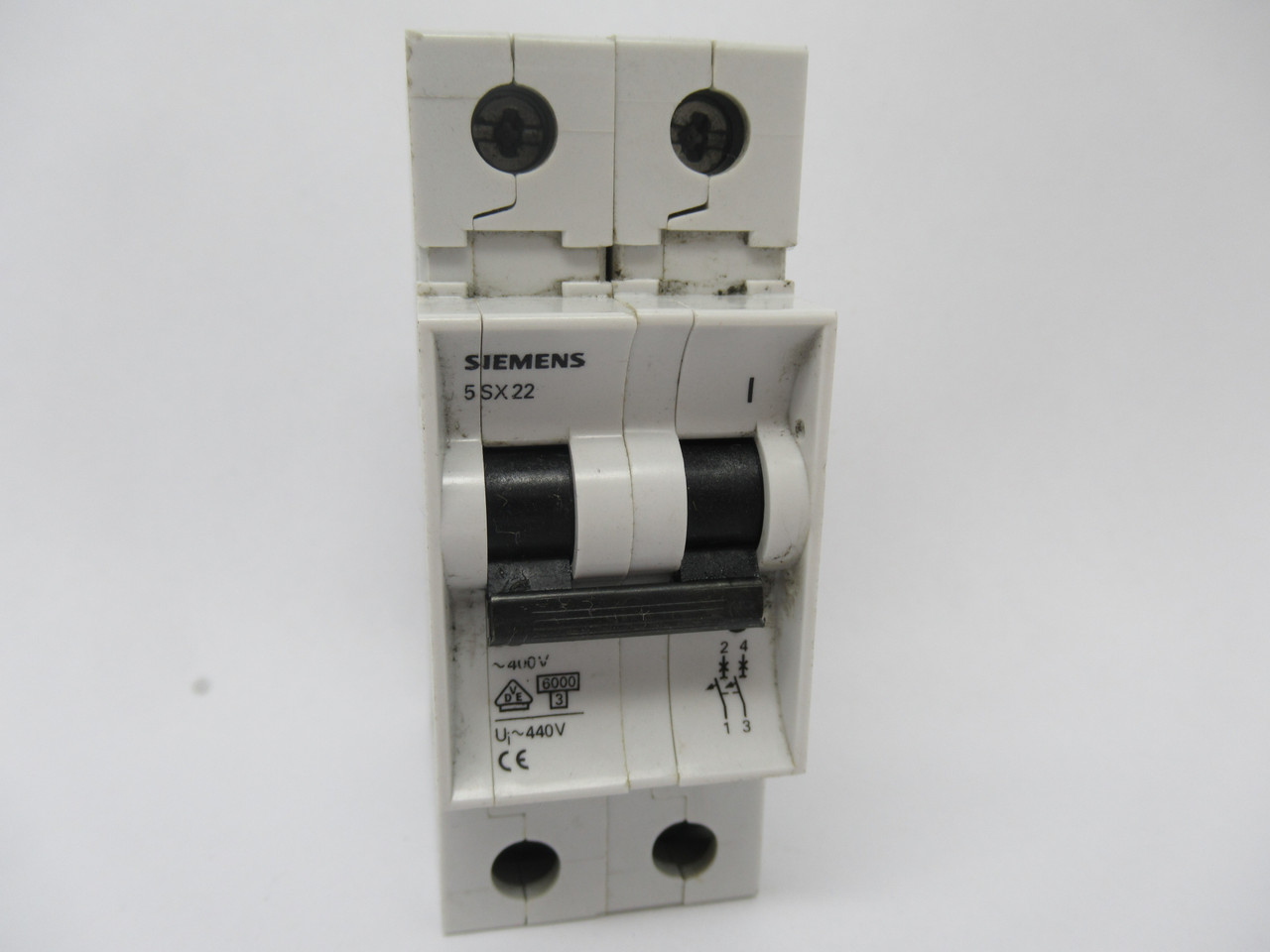 Siemens 5SX22C2 Circuit Breaker 400VAC 2 Pole USED