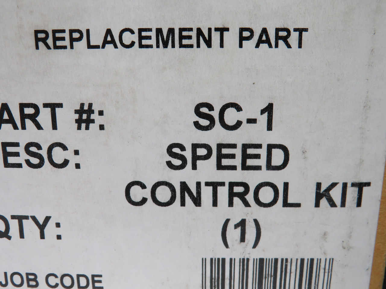 Tjernlund SC-1 Fan Speed Control Kit NEW