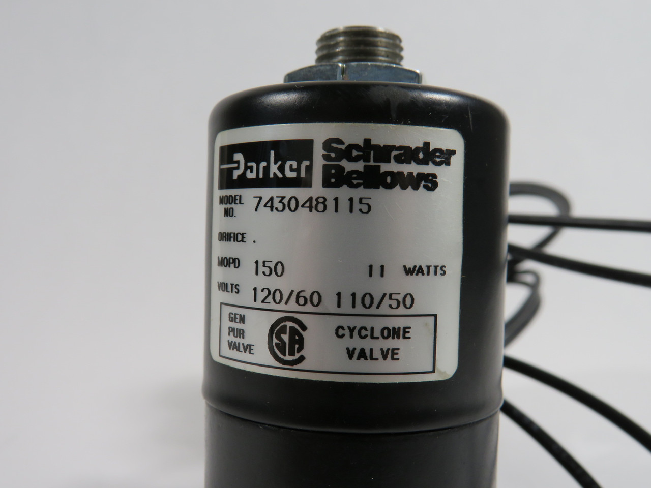 Parker Schrader Bellows 529001115 Double Solenoid Valve 150psi *Cos Dmg* USED