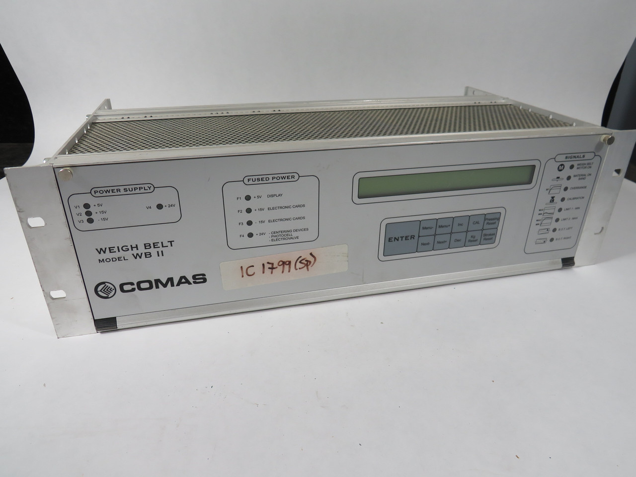 Comas FISET WVII1094CE Weigh Belt Panel & Rack USED