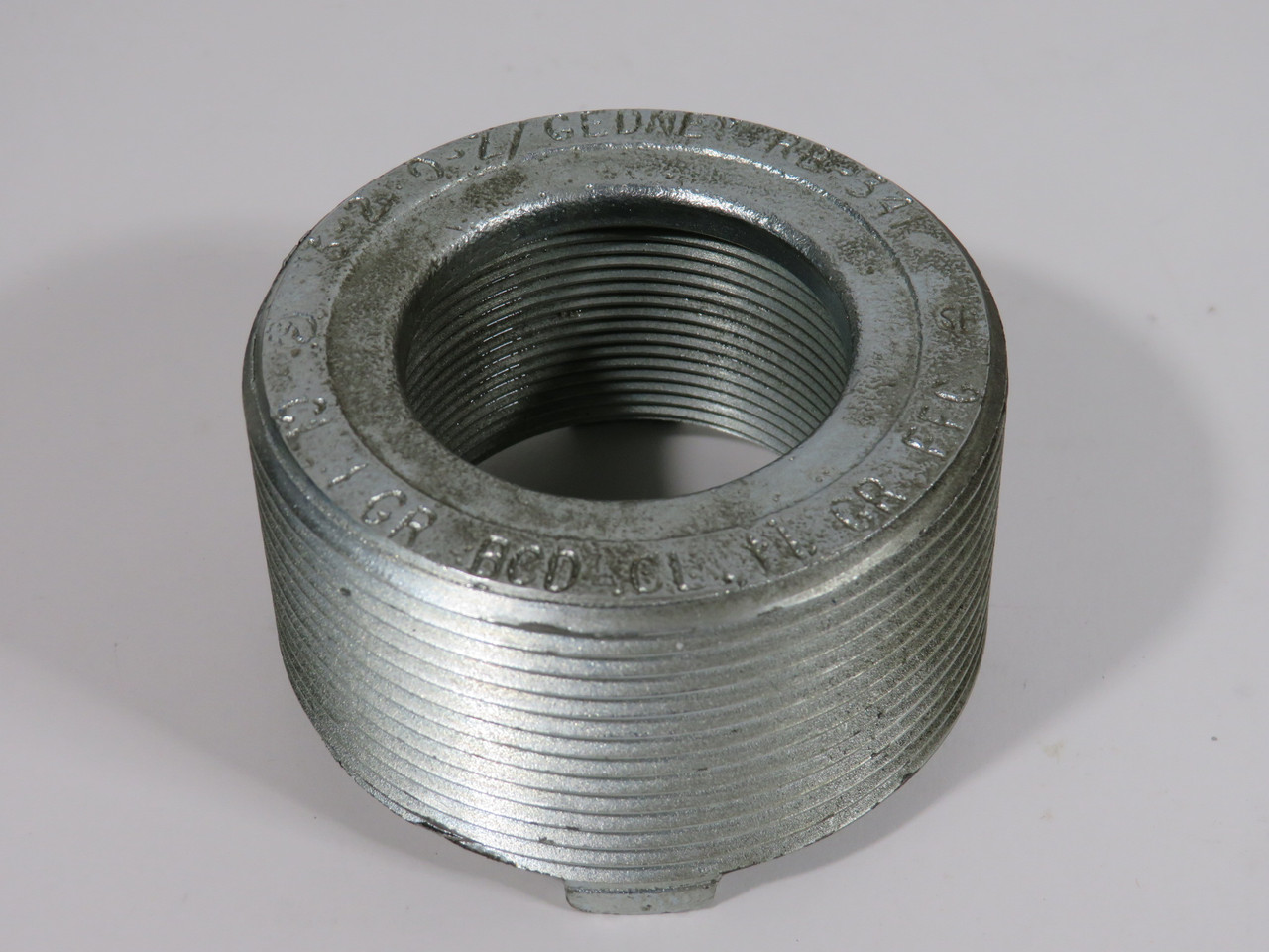 O-Z/Gedney RB-341 Malleable Iron Reducing Bushing 3" x 2" USED