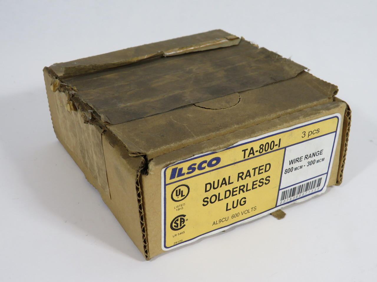 Ilsco TA-800-I Aluminum Solderless Lug 800-300mcm 3-Pack NEW