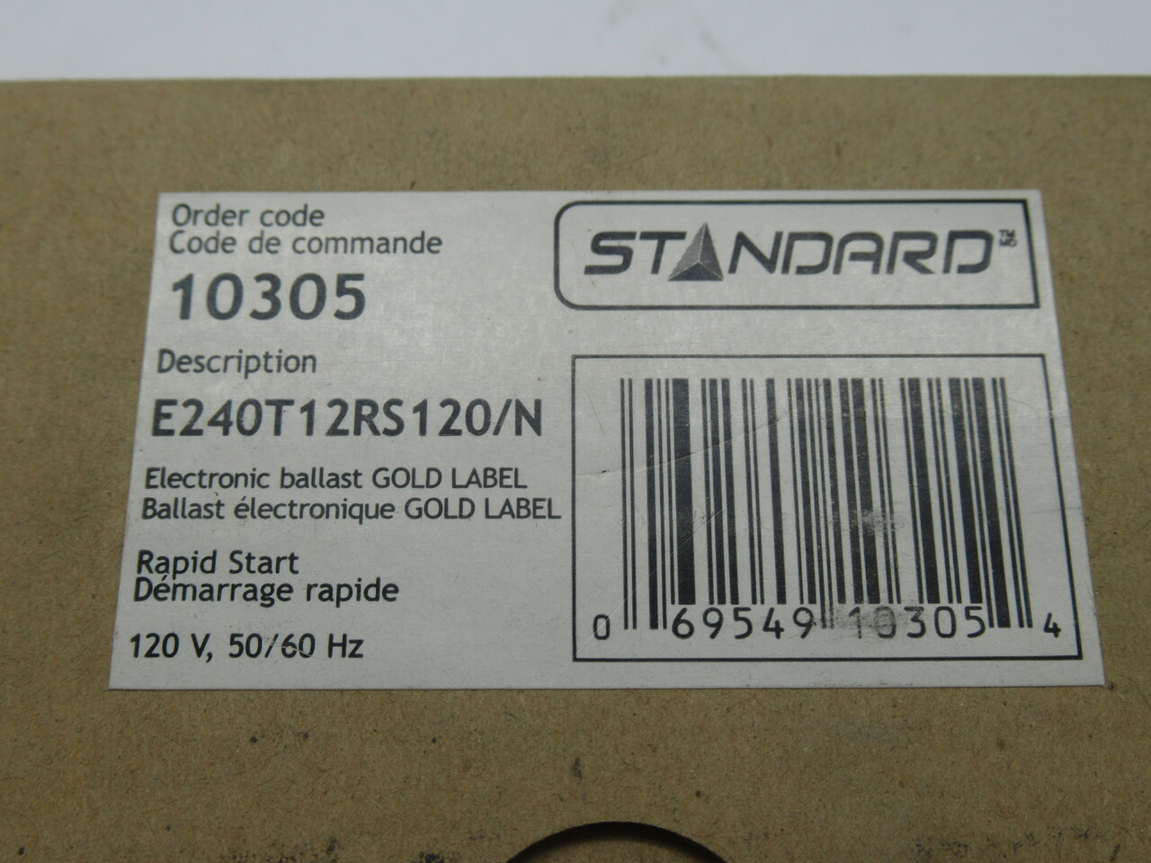 Standard E240T12RS120/N Electronic Fluorescent Ballast 120V 50/60hz NEW