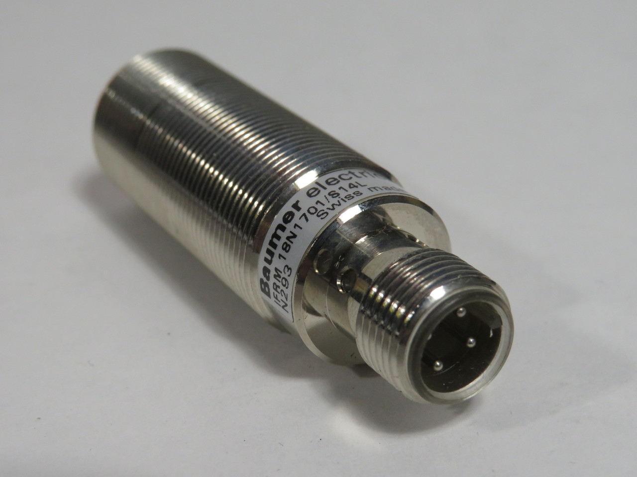 Baumer IFRM-18N1701/S14L Proximity Switch 10-50VDC 8mm NPN NC *Missing H/W* NOP