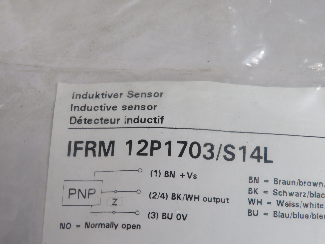 Baumer IFRM-12P1703/S14L Proximity Switch 10-30VDC 10mA 4mm PNP NO NWB