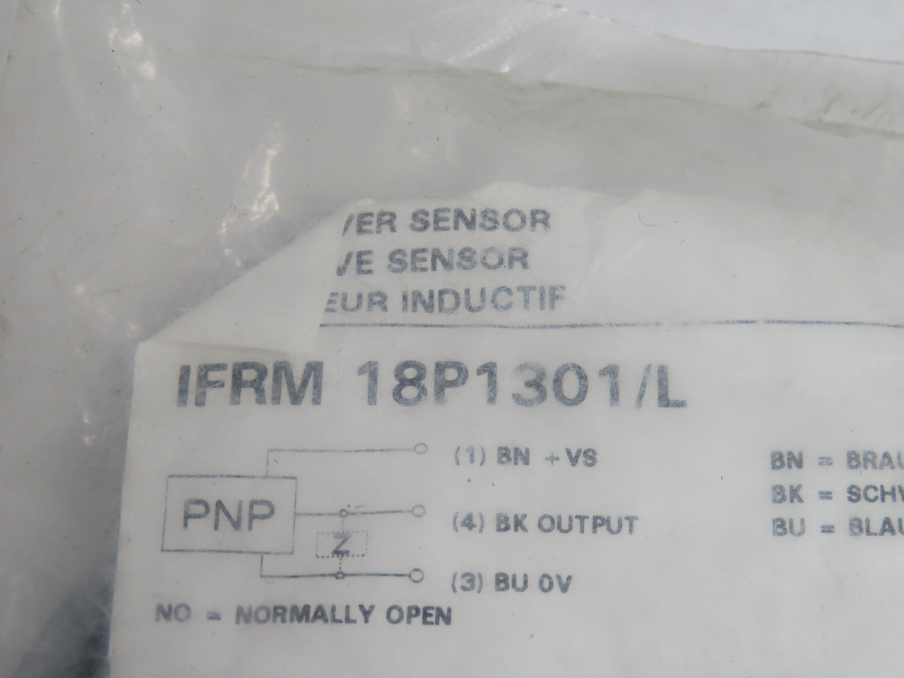 Baumer IFRM18P1301/L Proximity Sensor 10-30VDC 15mA 12mm PNP NO 2m Cable NWB