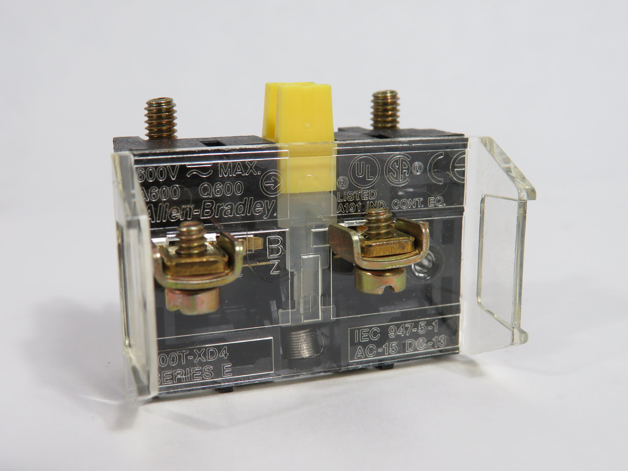 Allen-Bradley 800T-XD4 Series E Late Break Shallow Contact Block 1NC 600V NEW