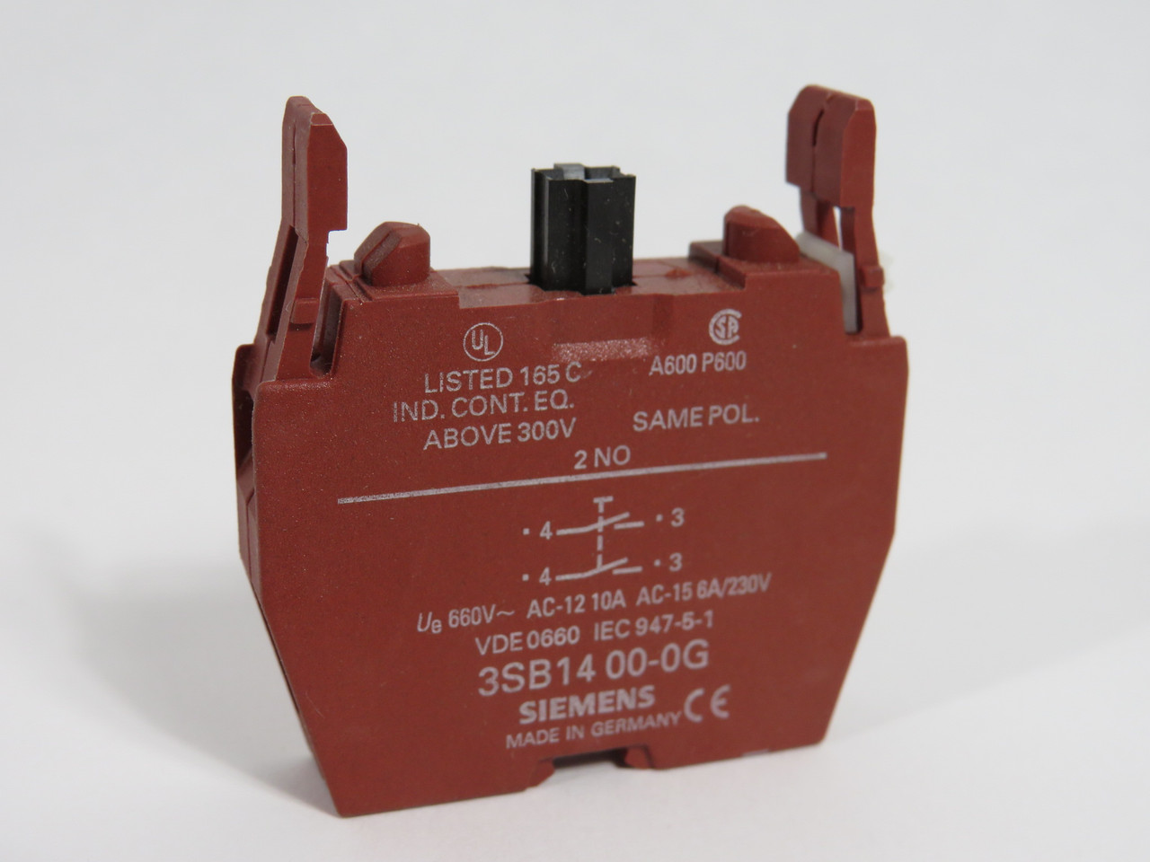 Siemens 3SB1400-0G Contact Block 2NO 230V NOP