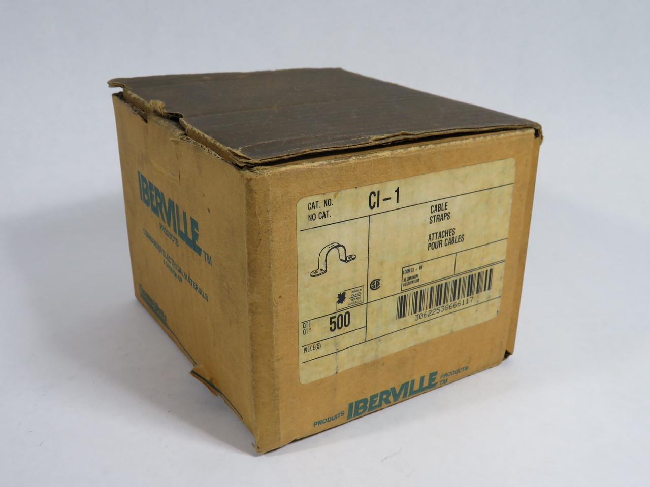 Iberville CI-1 Cable Strap for 5/16" Flexible Conduit 0.5"H 0.56"W 395-Pack NEW