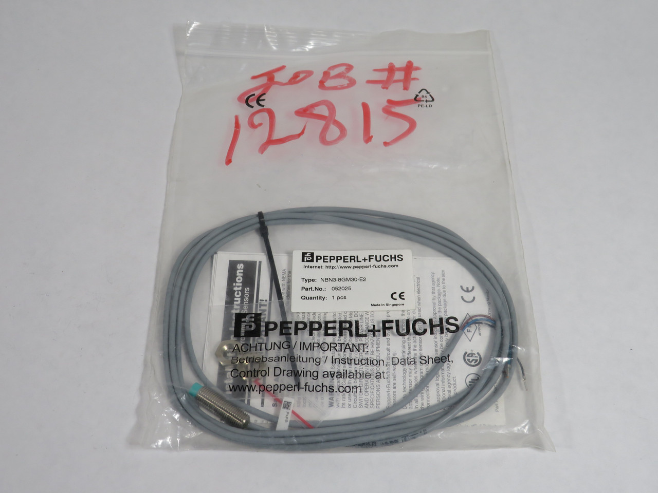 Pepperl+Fuchs NBN3-8GM30-E2 Proximity Sensor 5-30V 100mA *Missing Washers* NWB