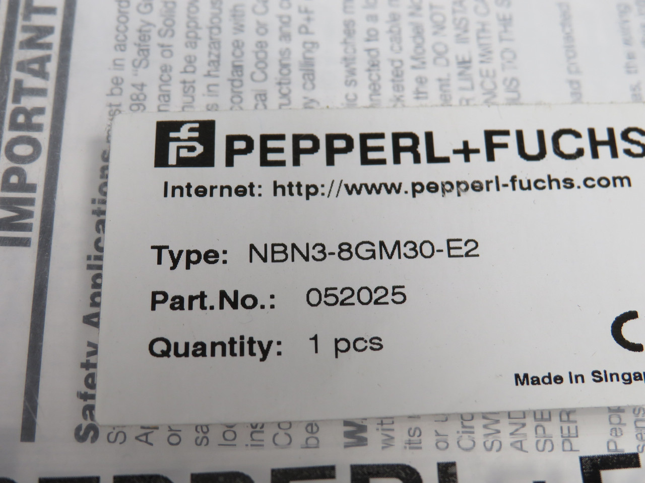 Pepperl+Fuchs NBN3-8GM30-E2 Proximity Sensor 5-30V 100mA *Missing Washers* NWB