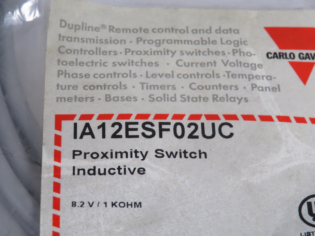 Carlo Gavazzi IA12ESF02UC Proximity Switch 8.2V 1kOhm 2mm Distance NWB