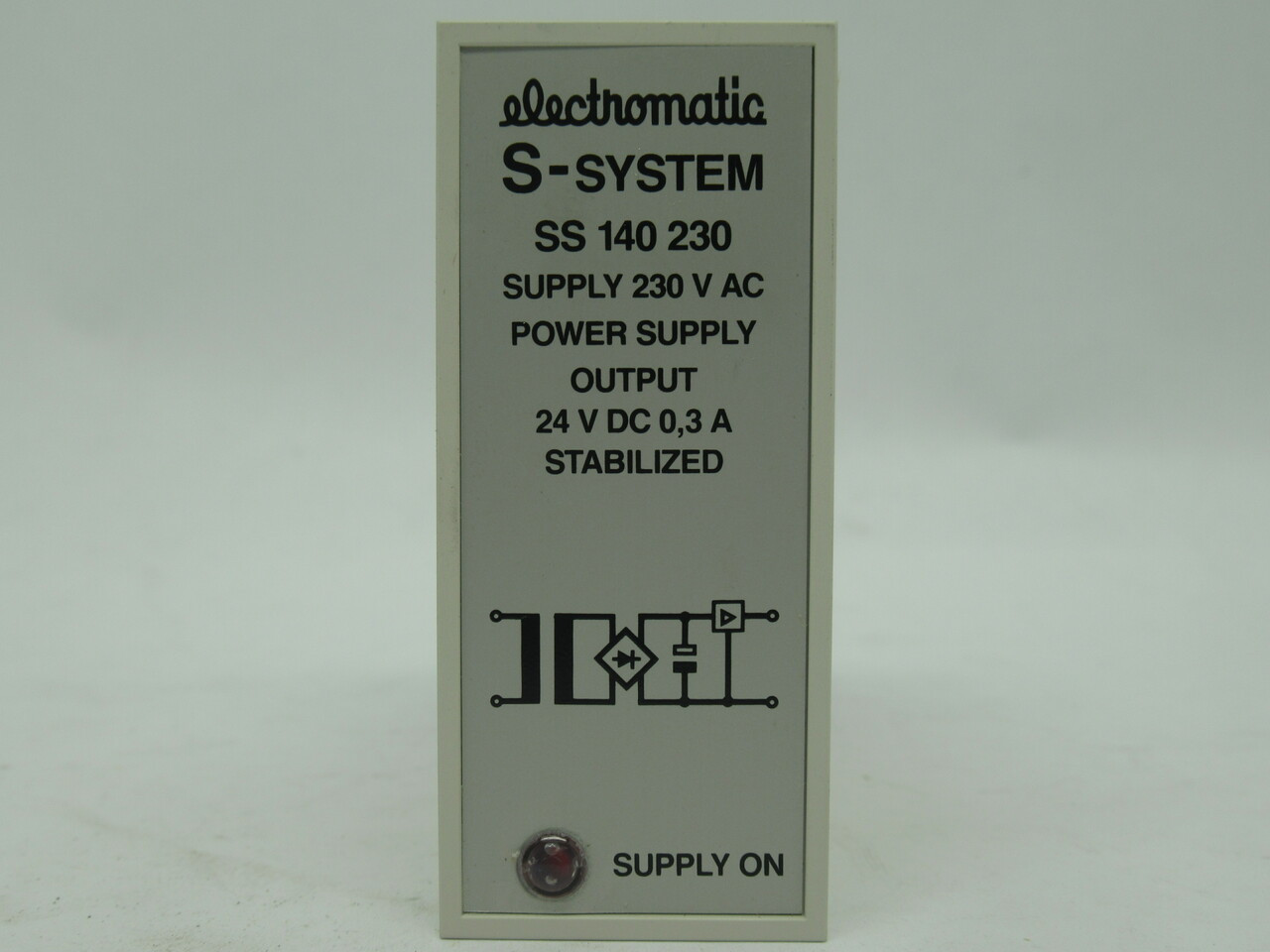 Electromatic SS-140-230-24 Power Supply Unit 230VAC LED/On 24V AC/DC 0.3A NOP