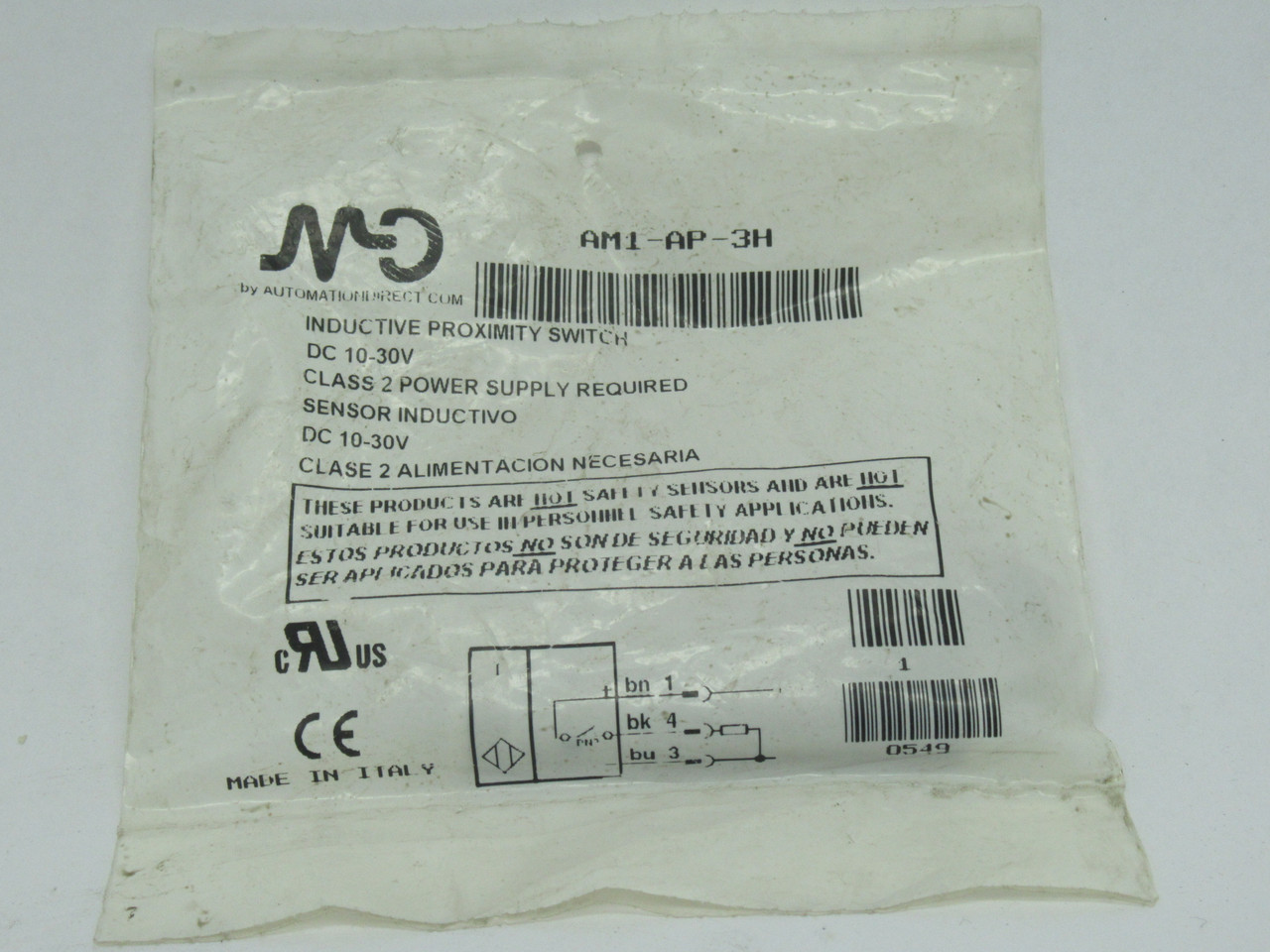 Automation Direct AM1-AP-3H Inductive Proximity Switch 10-30VDC 200mA NWB