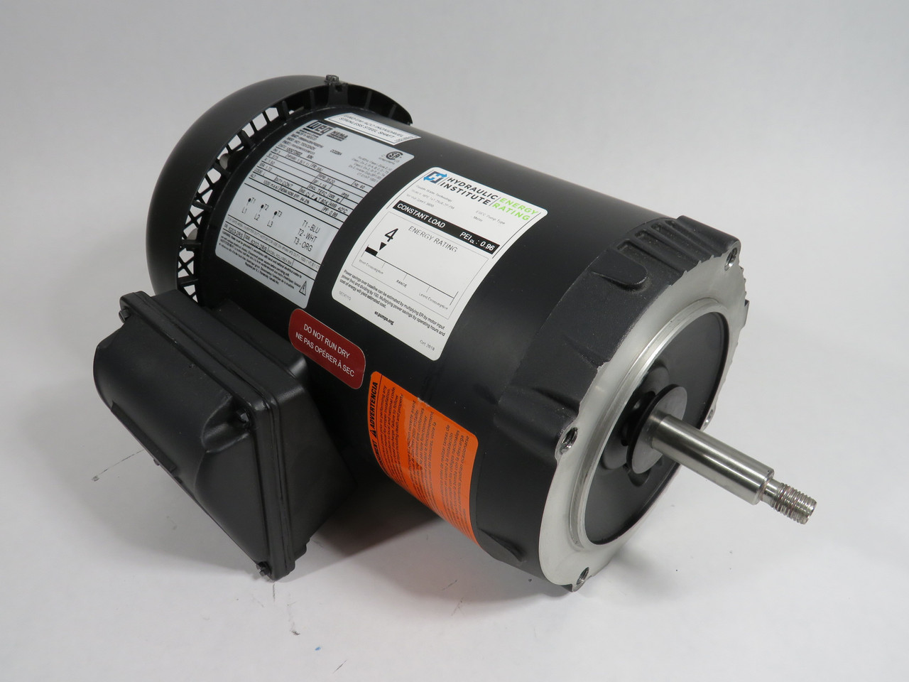 Weg 1.5HP 3520RPM 575V 56J TEFC 3Ph 1.5A 60Hz USED