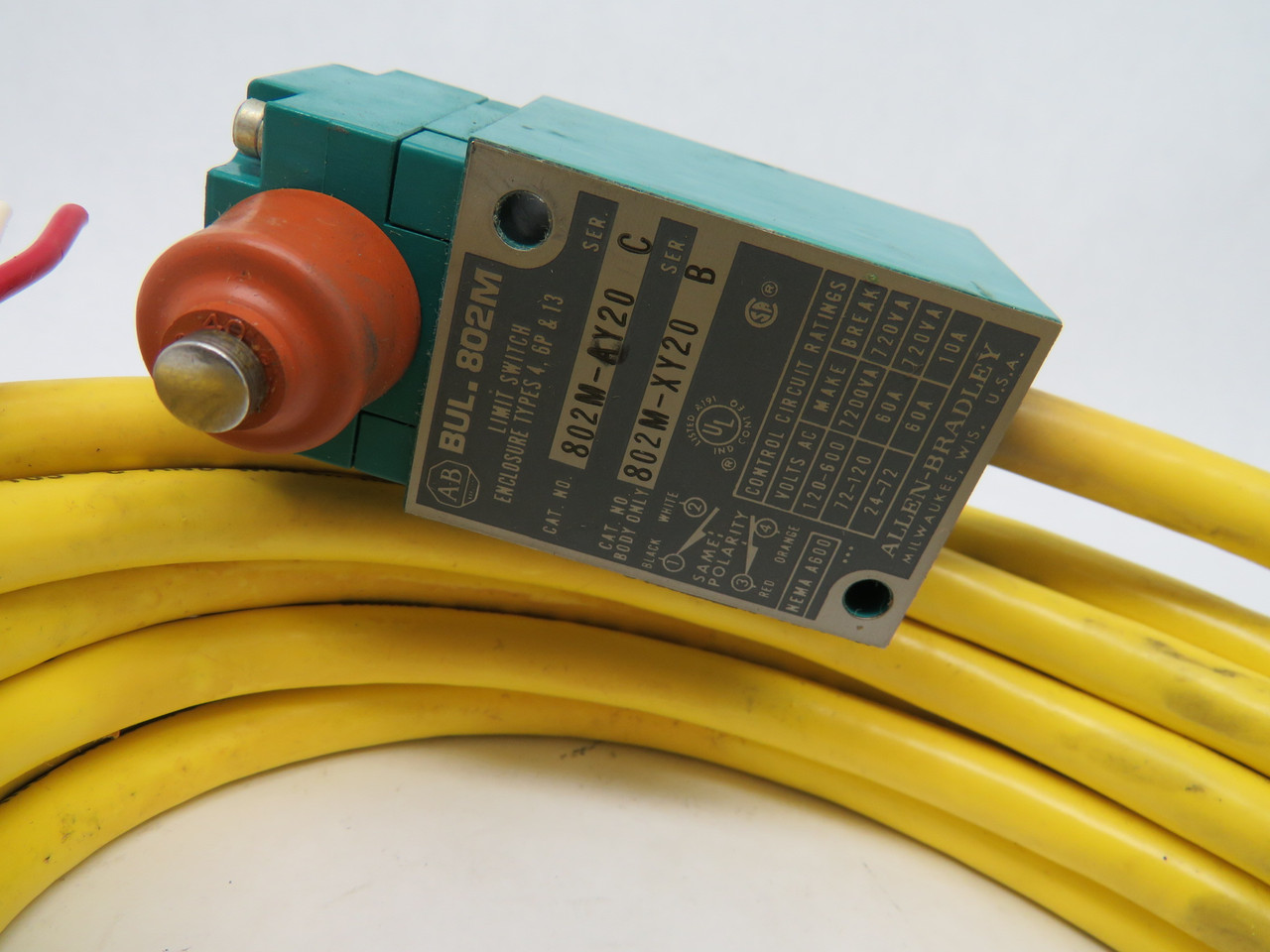 Allen-Bradley 802M-AY20 Limit Switch Series C 20FT CUSTOMIZED NOP