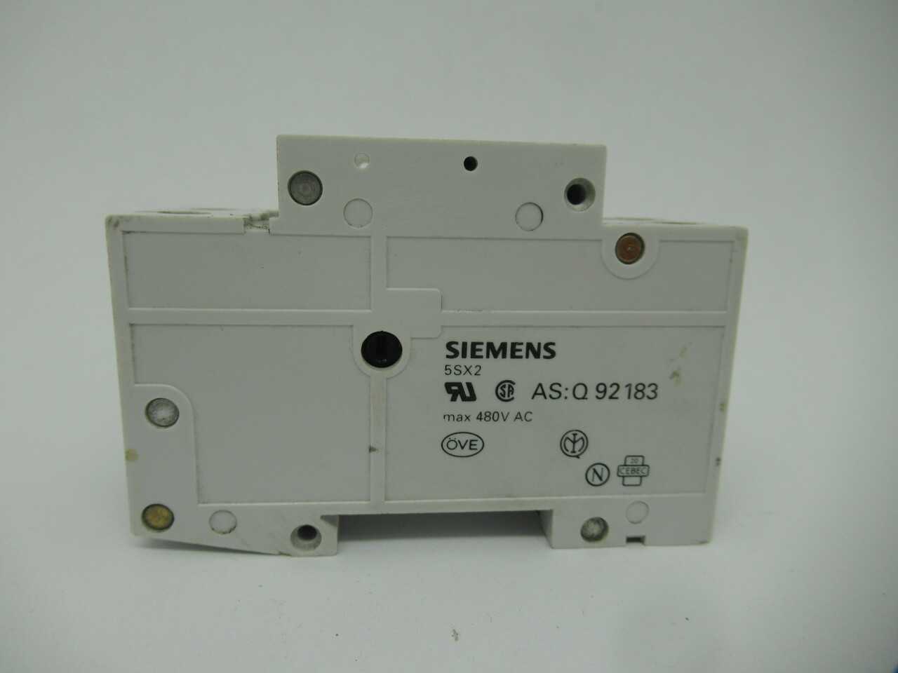 Siemens 5SX22C20 Circuit Breaker 2-Pole 20A 400VAC USED