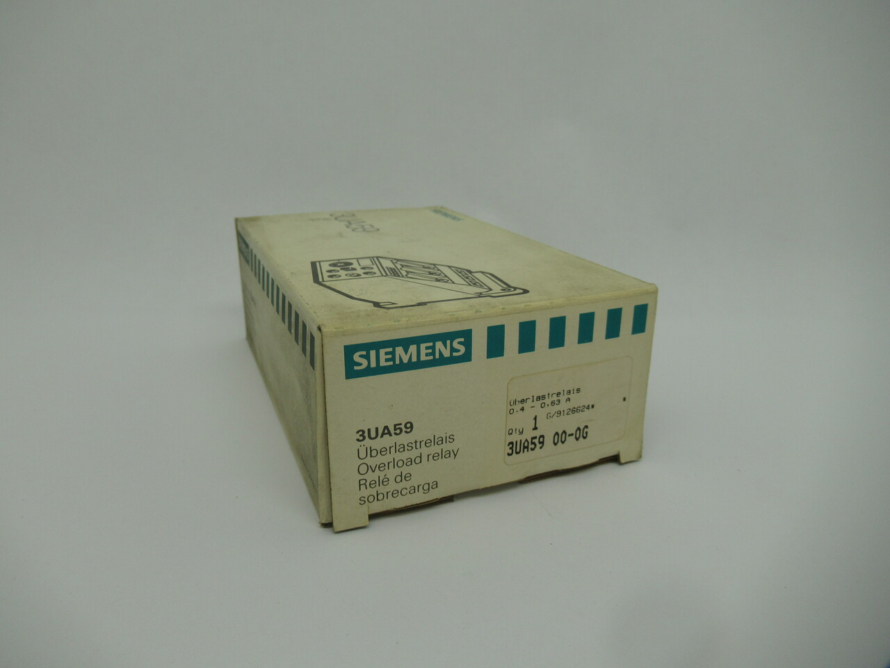 Siemens 3UA5900-0G Thermal Overload Relay 0.4-0.63A NEW
