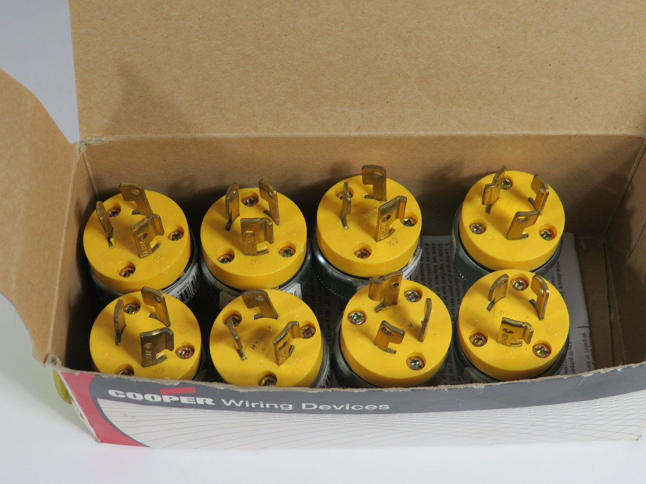 Cooper 2474 Armored Plug 15A 125V 3-Wire 2-Pole 8-Pack NEW