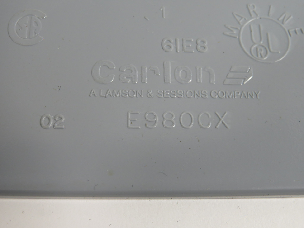 Carlon C980CN Nonmetallic Weatherproof 1-Gang Blank Cover Plate E980CX NOP
