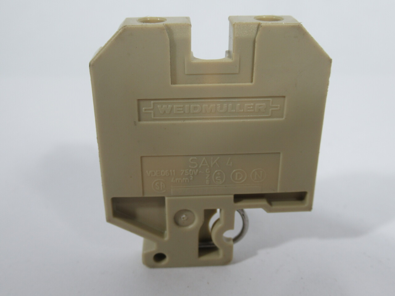 Weidmuller SAK-4 Beige Terminal Block w/Rings 750VAC 4mm2 Lot of 20 USED