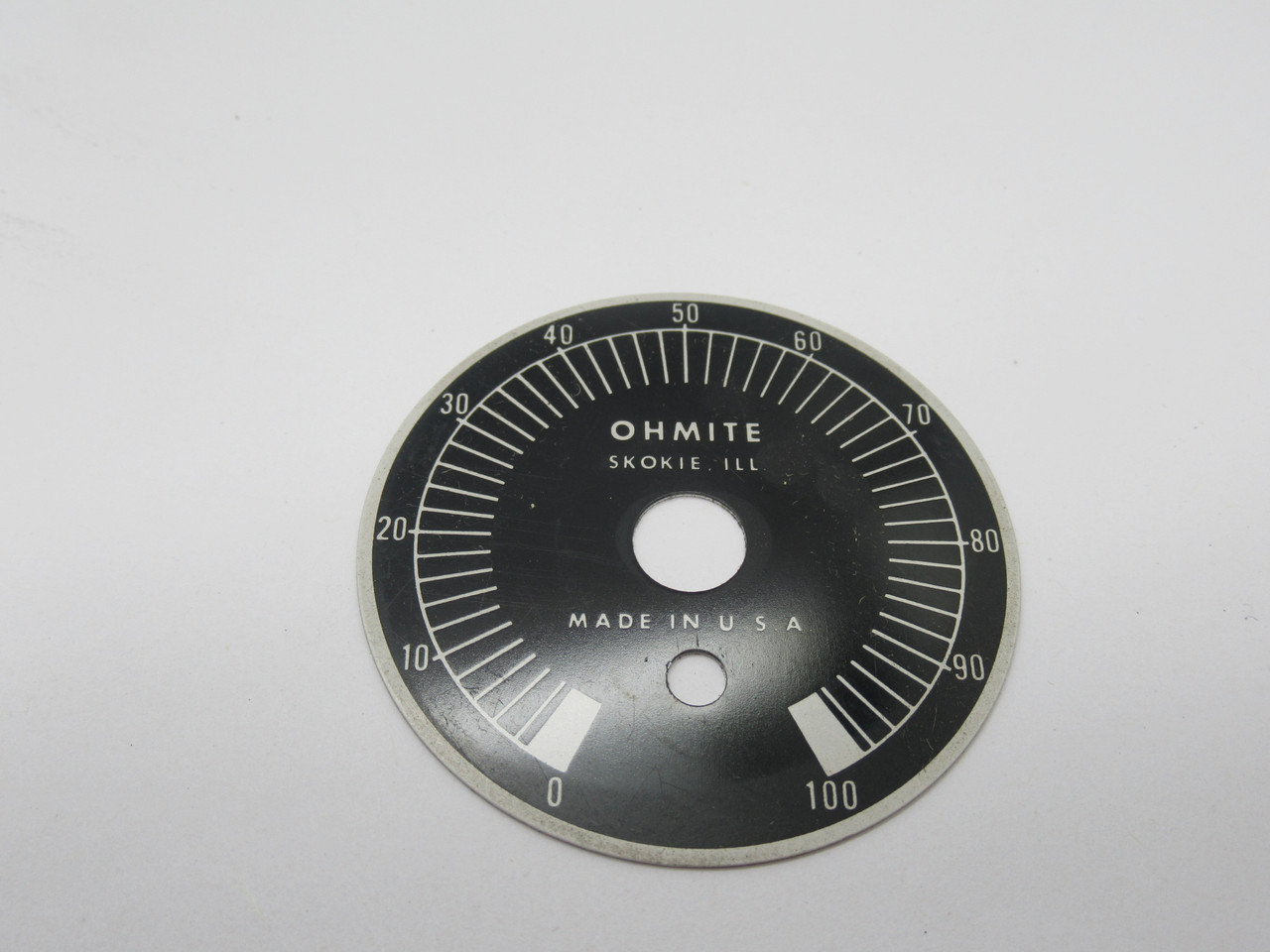 Ohmite 5000 Dial Plate Black Aluminum 2.188 Diameter *Lot of 11* NEW