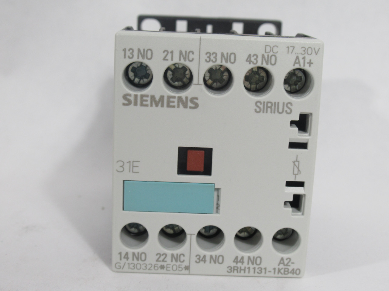 Siemens 3RH1131-1KB40 Auxiliary Contactor 17-30V 3NO 1NC 6A@230V NEW