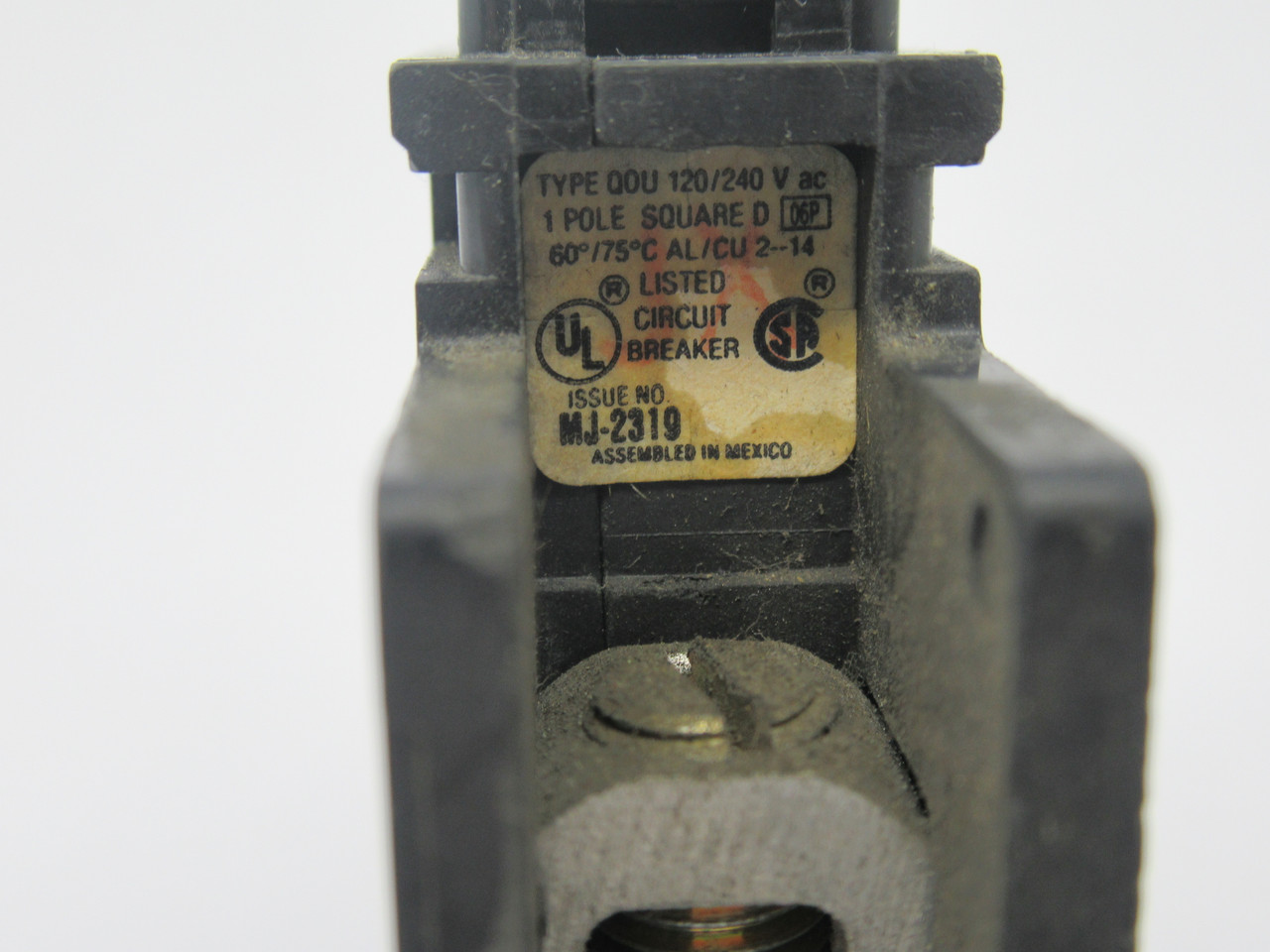 Square D QOU110 Miniature Circuit Breaker 120/240VAC 10A 1 Pole USED