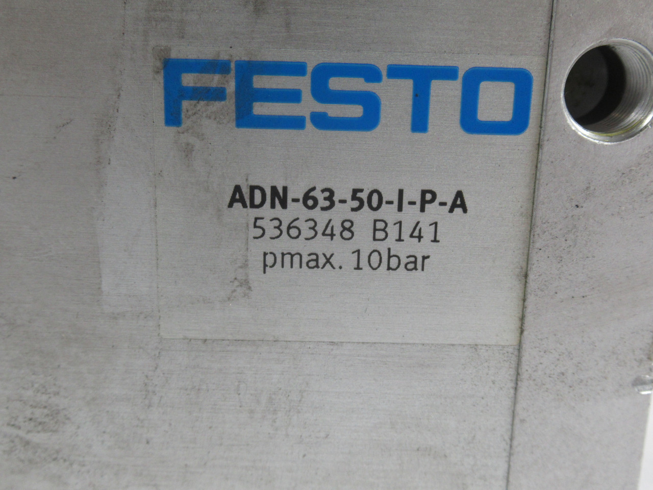 Festo 536348 ADN-63-50-I-P-A Compact Air Cylinder 10 Bar Max USED