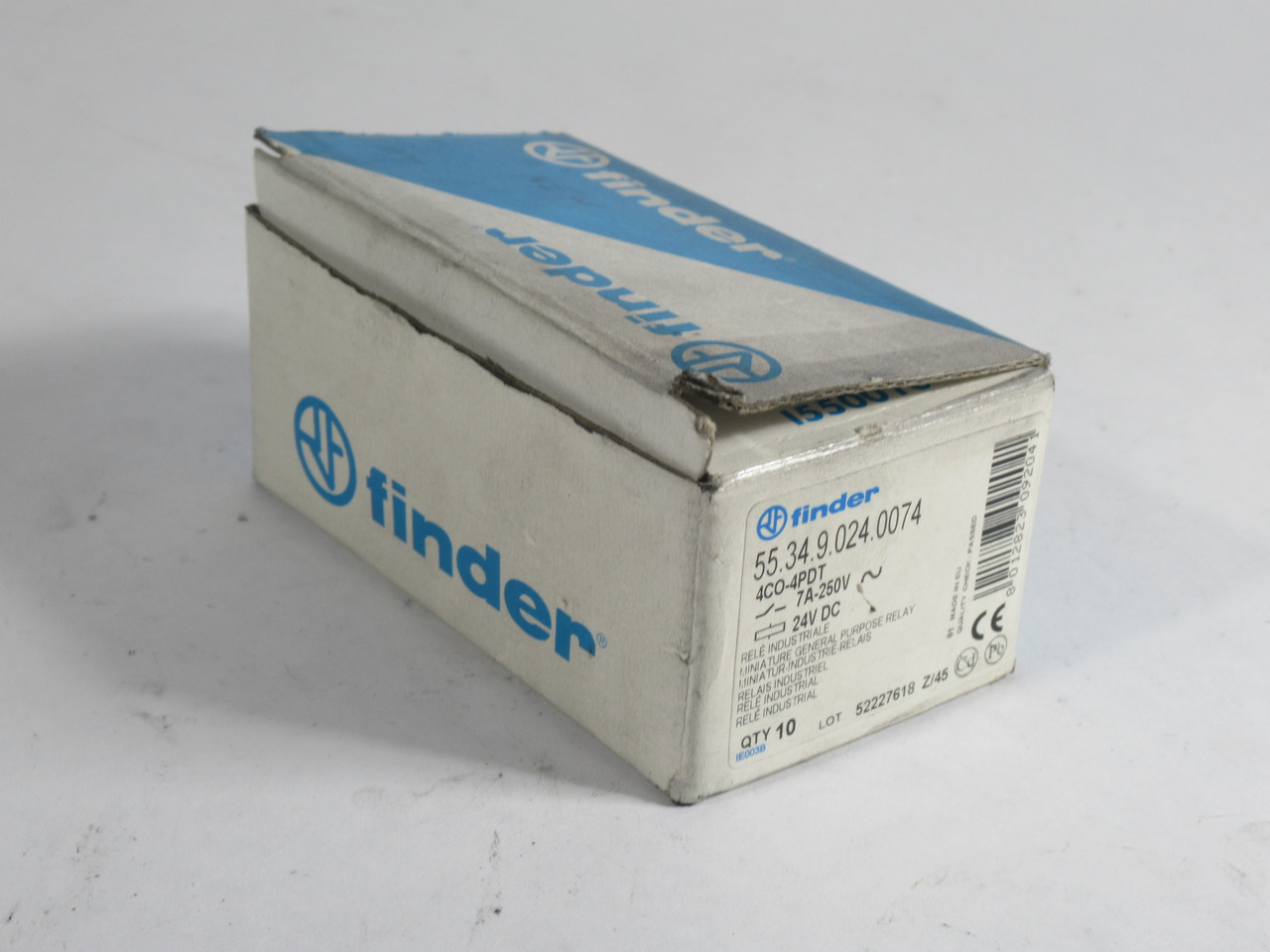 Finder 55.34.9.024.0074 Power Relay 24VDC Coil 14-Pin 7A *10-PACK* NEW