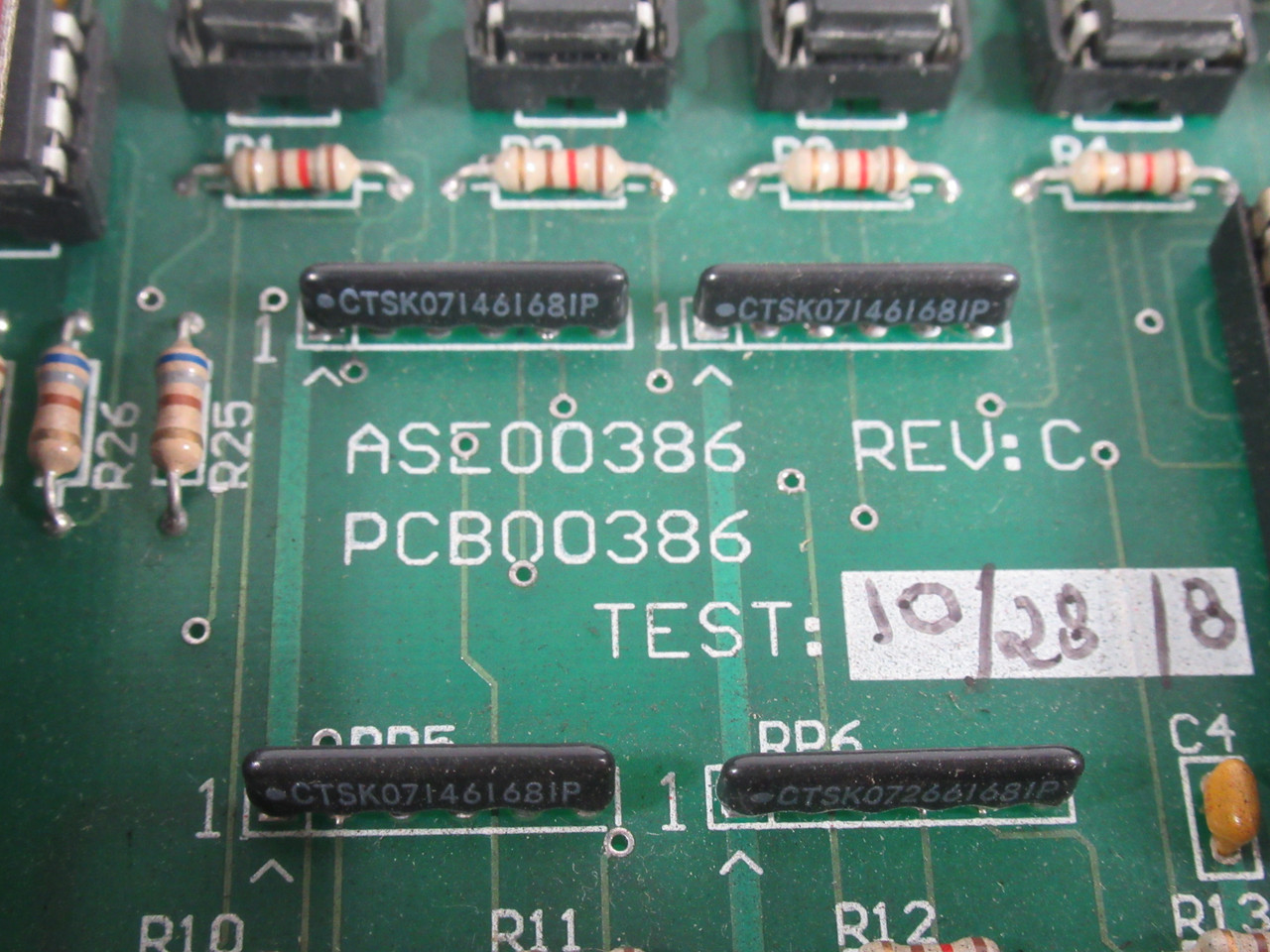 Perretta Graphics ASE00386 PC Board Rev: C C/W RCM3700 *PIN DAMAGE* USED