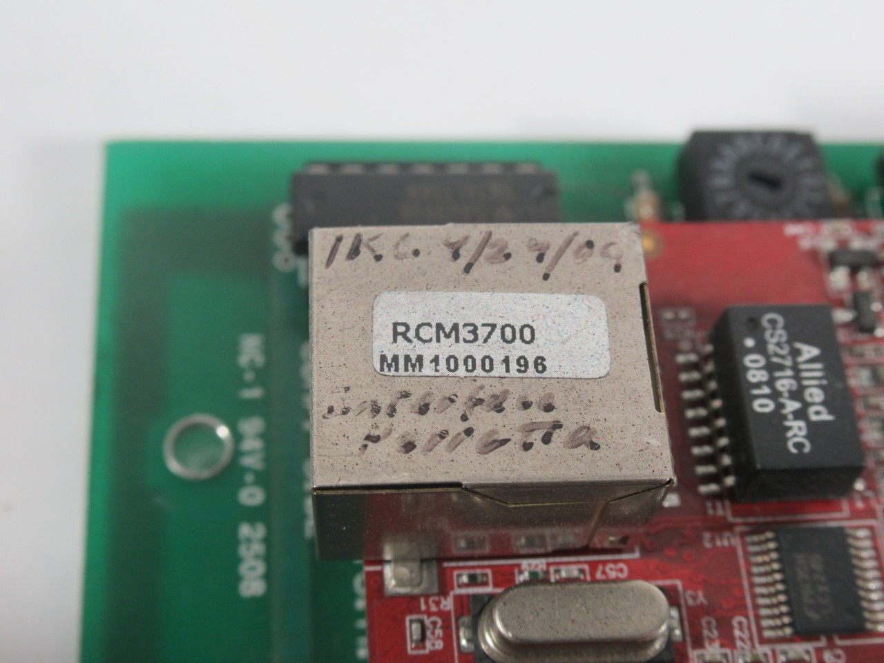 Perretta Graphics ASE00386 PC Board Rev: C C/W RCM3700 *PIN DAMAGE* USED