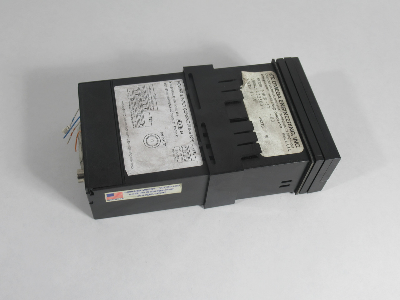 Omega PHCN-37-03 DIN Panel Mount pH Controller 115V USED