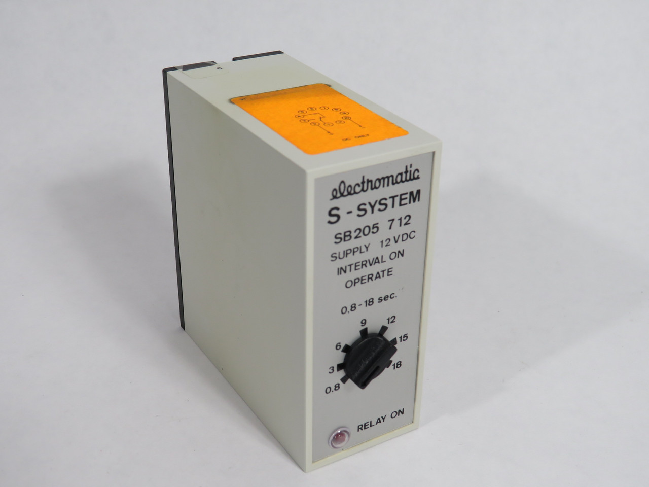 Electromatic SB20571218S Interval On Operate Relay 0.8-18s 12VDC 11-Pin NOP