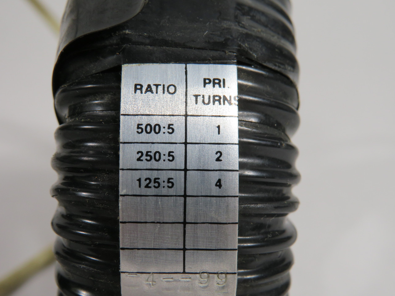 Bach-Simpson 01301 Current Transformer 5VA 500:5@1 Turn 250:5@2 Turns USED