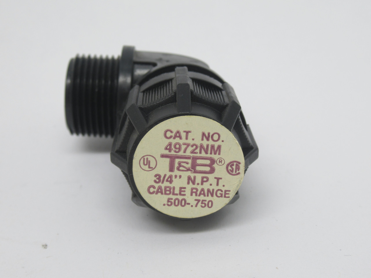 Thomas & Betts 4972NM Strain Relief Cord Connector 3/4" 90Deg LOT OF 7 NEW